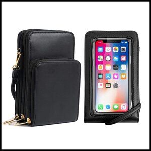 Touch Screen Crossbody Phone Purse RFID Blocking Wallet Handbag Adjustable Strap